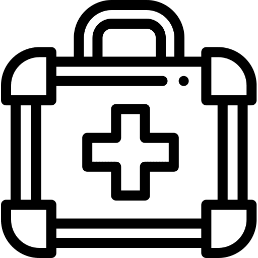 First aid kit emergency hospital medical icon