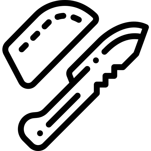 Knife knife camping tools and utensils icon