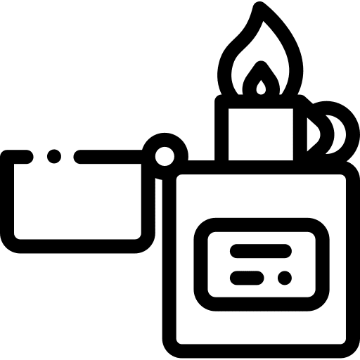 Zippo fire lighter smoke icon