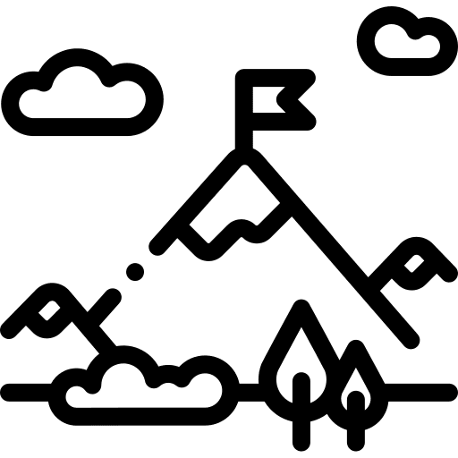 Mountain flag goal challenge icon