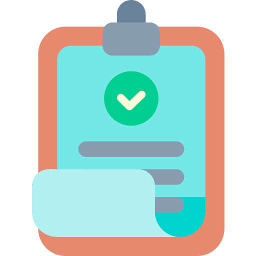 Checking document clipboard planning icon