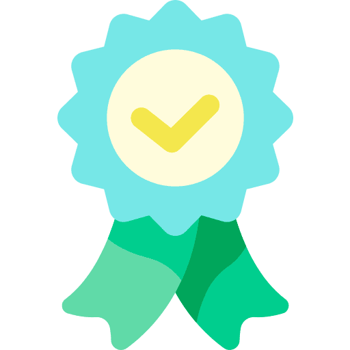 Badge certified miscellaneous checked icon