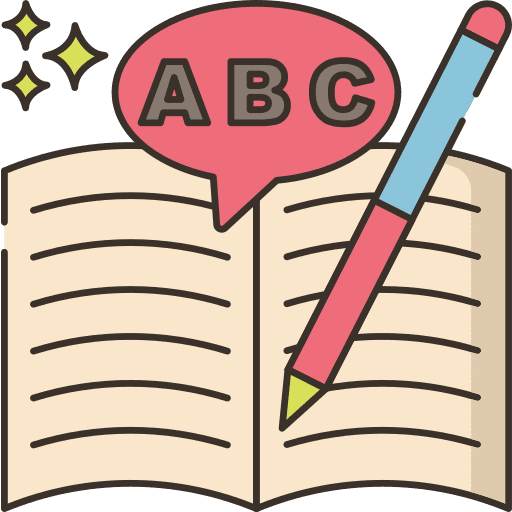 Book grammar language manual icon