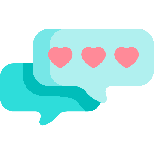 Likes ui speech bubble message icon