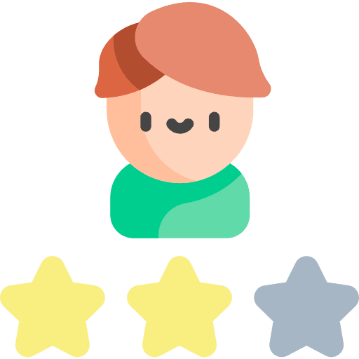 Target stars rate people icon