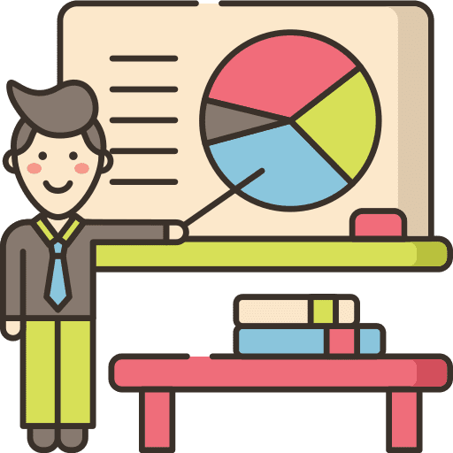 Teaching teacher presentation person icon