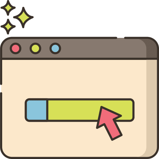 Arrow computer seo and web window icon