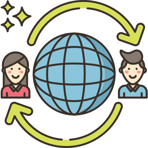 Arrows direct talking communication icon