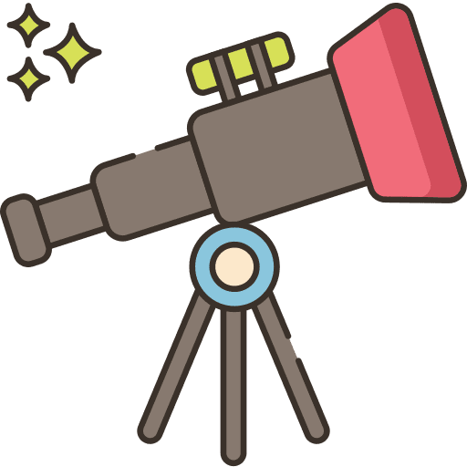 Astronomy education science telescope icon