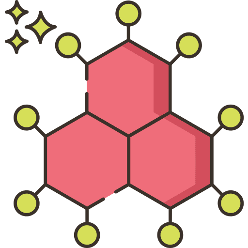 Biology chemical chemistry molecules icon