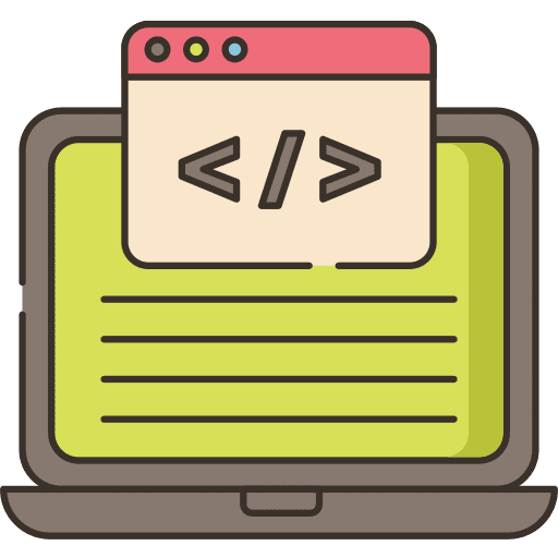 Browser education html coding icon