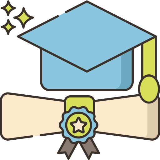 Cap tool diploma education icon
