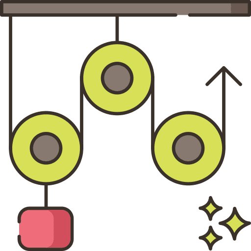 Construction and tools physical weight mechanism icon
