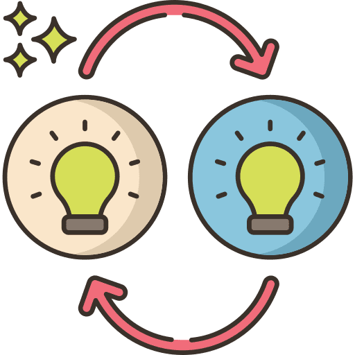 Ideas think thinking share icon