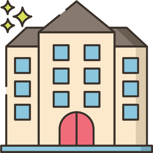 University college education architecture and city icon