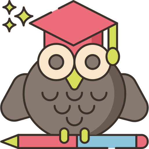 Wisdom graduation animals intelligence icon