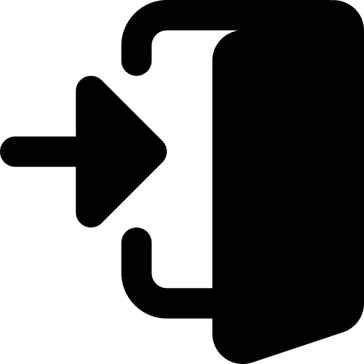 Enter door enter into icon