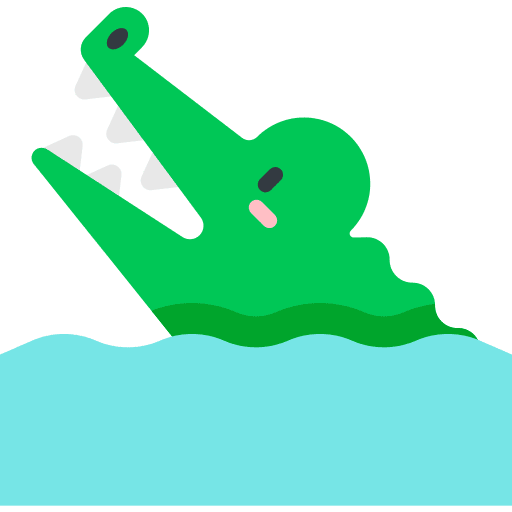 Crocodile wildlife animal kingdom zoo icon