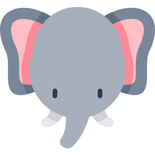 Elephant zoo animals wild life icon