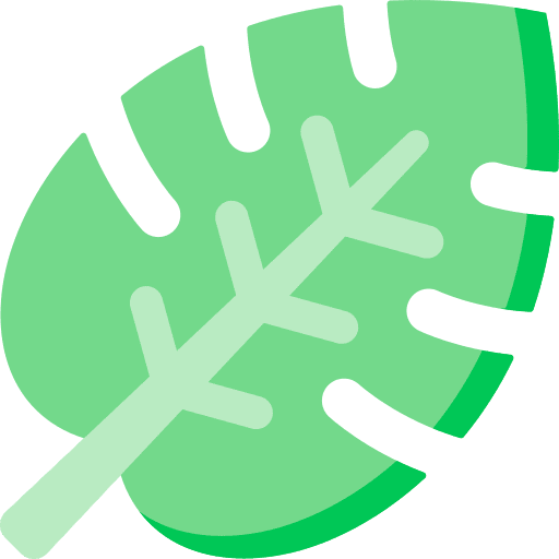 Jungle palm leaf landscape jungle icon