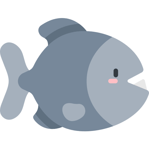 Piranha wild aquatic animal icon