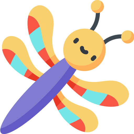 Dragon fly wings insect animal icon