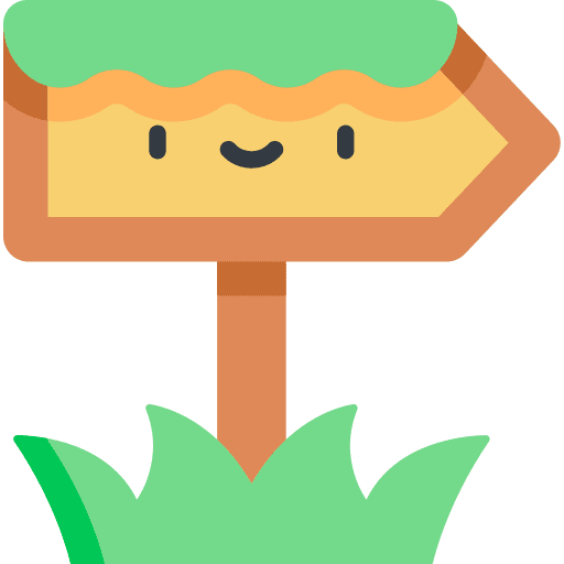 Sign directional sign orientation icon