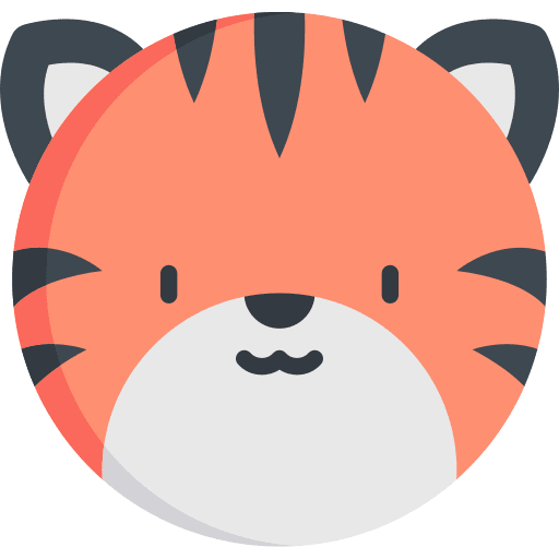 Tiger mammal wildlife asia icon