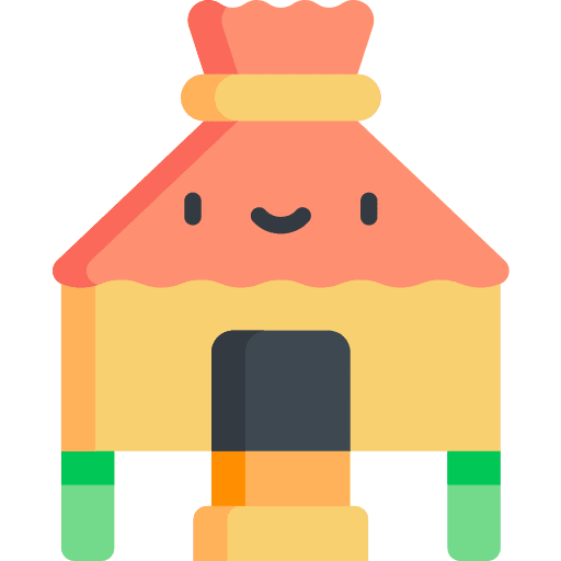 Cabin home architecture and city building icon