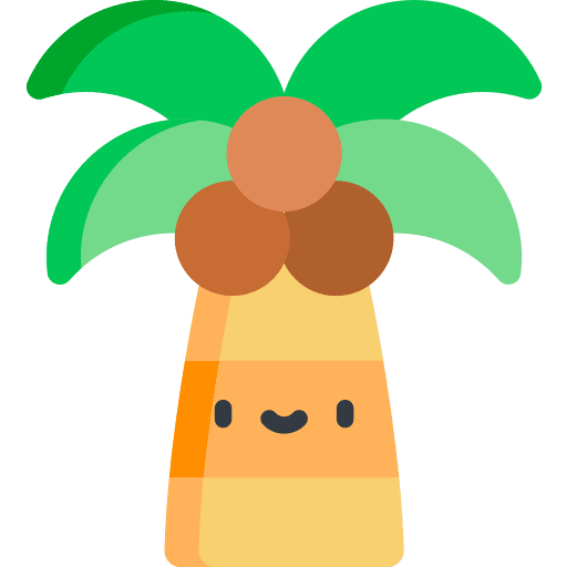 Palm tree summertime beach palm tree icon