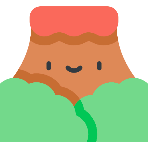 Volcano burn volcano disaster icon