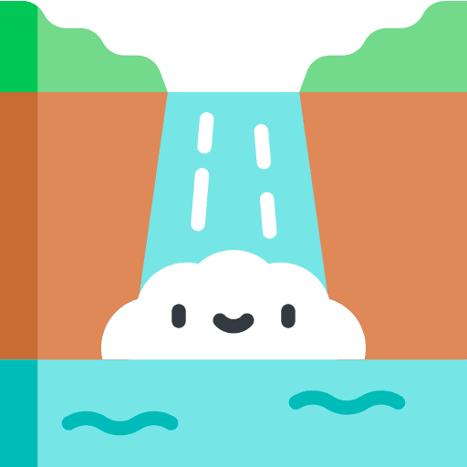 Waterfall nature river waterfall icon
