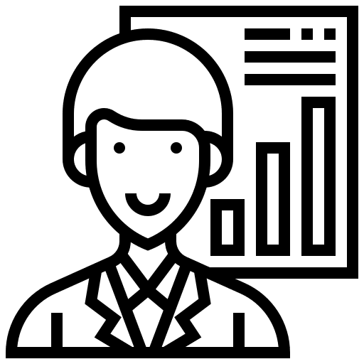 Analyst consulting file user icon