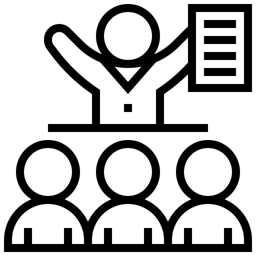 Meeting people master business and finance icon