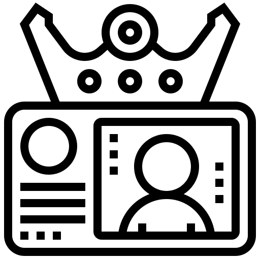 Id card pass identification business icon