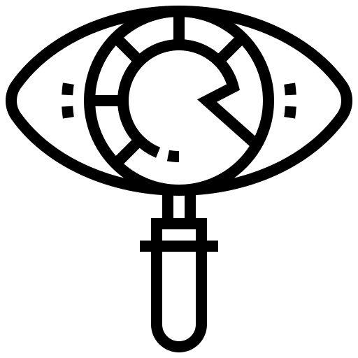 Vision magnifier purpose development icon