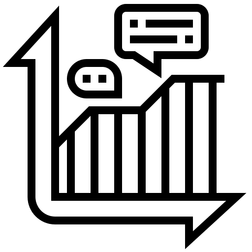 Chart speech bubble chart message icon