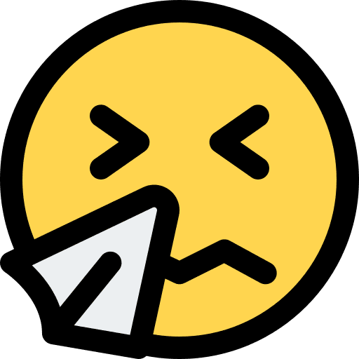 Cold smiley emoticons sneeze icon