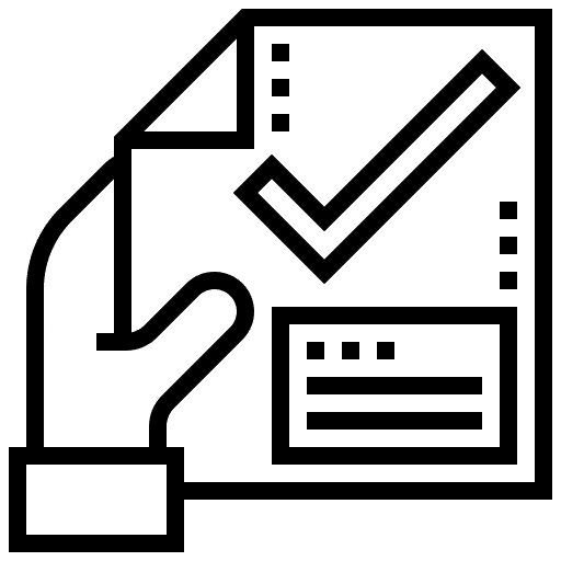 Vote check hand agreement icon