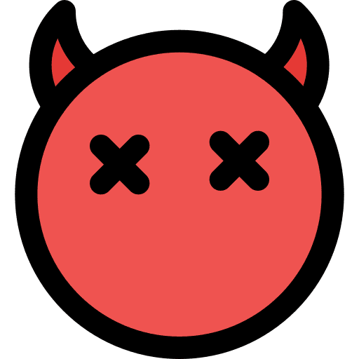 Dead emoji devil emoticons icon