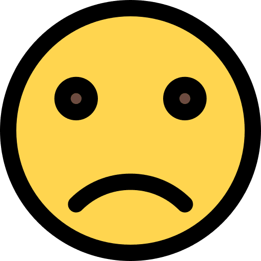 Sad sad smiley emoji icon