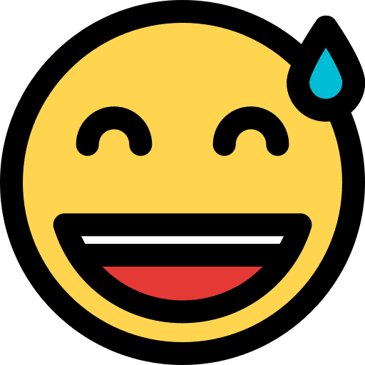 Sweat smiley emoji feelings icon