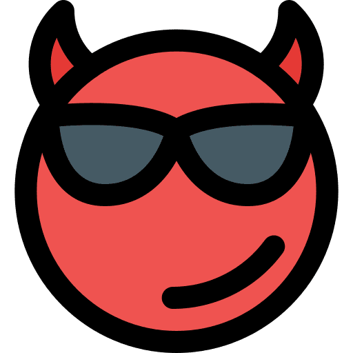 Cool cool smiley emoji icon