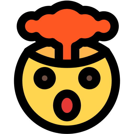 Exploding emoji emoticons smiley icon