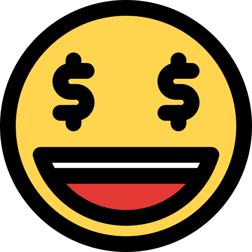 Greed emoticons greed emoji icon