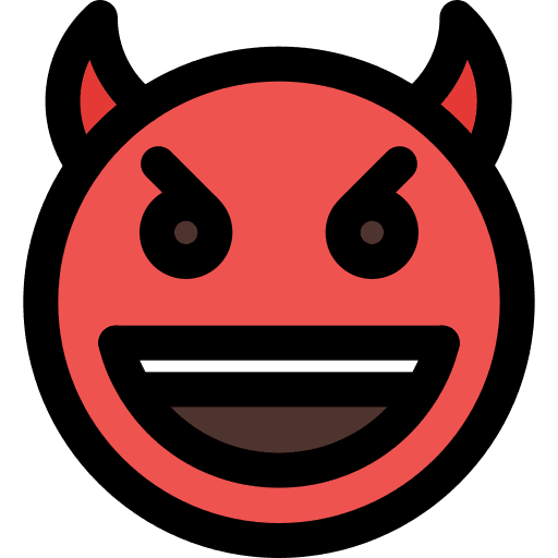 Grinning emoji devil grinning icon