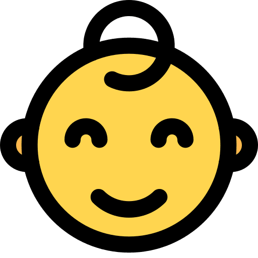 Smiling smileys baby emoticons icon