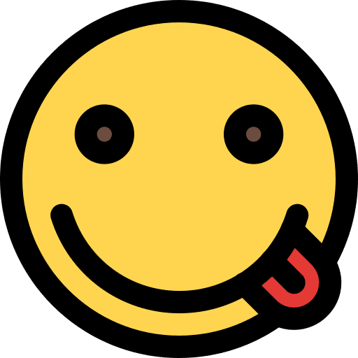 Tongue tongue yummy smiley icon