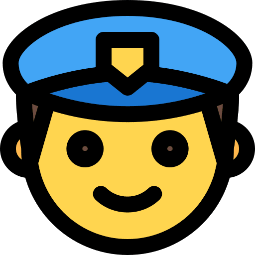 Police man smiley smileys icon