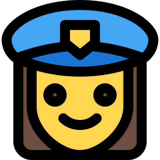 Police woman emoji smiley icon